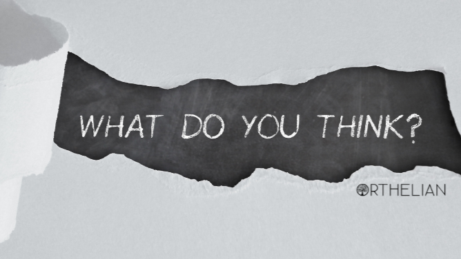 what do you think written in chalk on black background